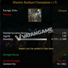 +7  WARRİOR RADİANT SET